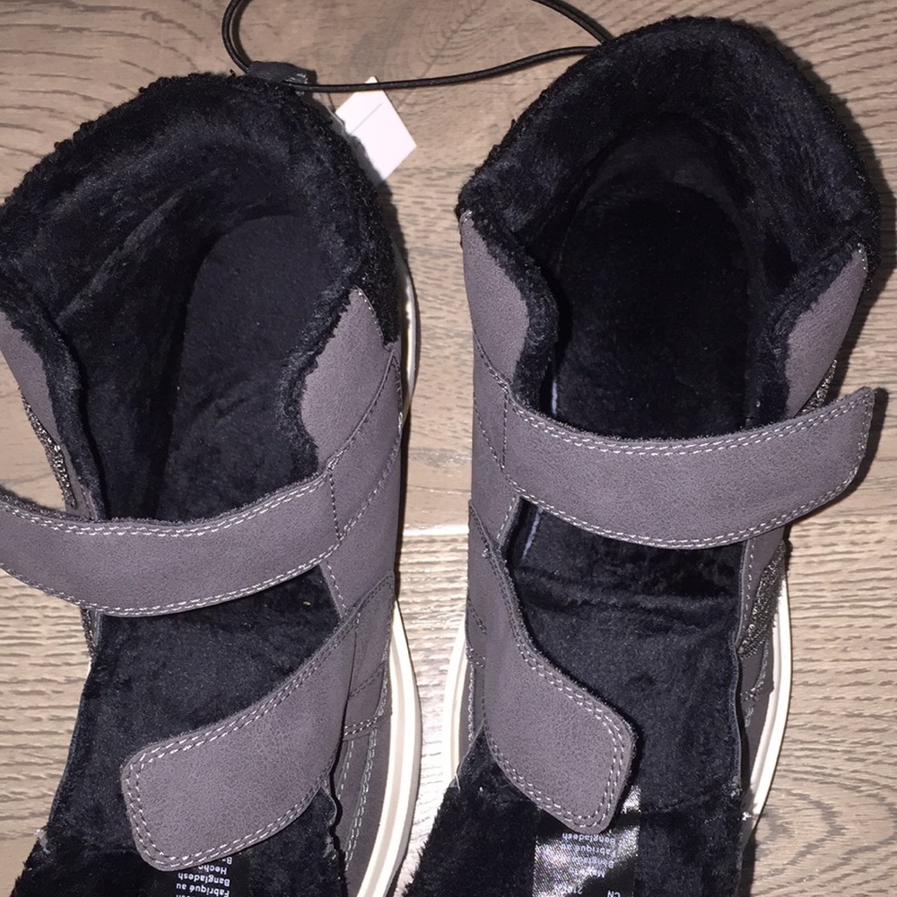 H&M boys Sz 2.5/34 warm lined hi top boot sneaker - Picture 14 of 14